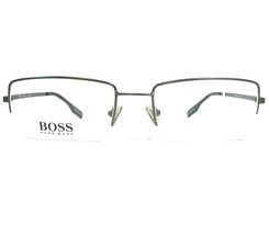 Hugo Boss Eyeglasses Frames 0366 R80 Gray Square Half Rim 54-19-140 - £55.24 GBP