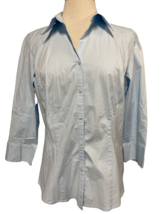 Ann Taylor Loft Light Blue Long Sleeve Blouse, Women's Size 10 - $8.54