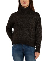 BCX Women&#39;s Juniors&#39; Gold Lurex Turtleneck Sweater Black Gold XL B4HP - £15.88 GBP