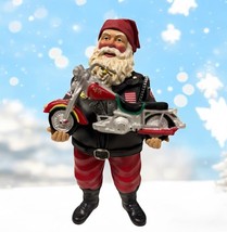 Clothtique possible dreams Santa classic ride Biker  figure Christmas No... - $24.74
