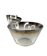 MCM Silver Fade Ombre Chip and Dip Set 3 Pieces Vitreon Queen&#39;s Lusterware - $79.19