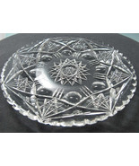 Plate American Brilliant Period Cut Glass  blown blank Antique - $11.88