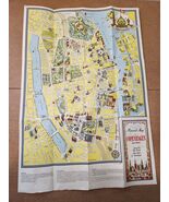 1953 Pictorial Map Of Copenhagen Old Town Short Guide Booklet by Politik... - $14.85