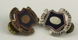 Vintage US Military Insignia Army Corps Crest DUI Pin Adjutant General 1775 Pair - £9.71 GBP