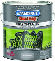 Hammerite Rust Cap Hammered Finish Silver Gray Paint ONE GALLON 45105 - $3,735.45 MXN