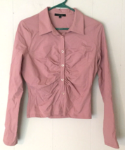 Love Tree blouse size L women button close pink long sleeve - £10.99 GBP