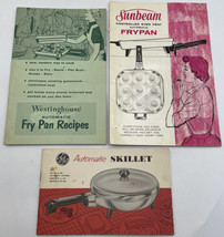Sunbeam Automatic Frypan GE Westinghouse Skillet Manual Recipes Lot Of 3 Vintage - £10.42 GBP