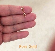 3/4&quot;&quot; 14k  Rose Gold FILLED  Link Extender Safety Chain Necklace Bracelet - £11.86 GBP