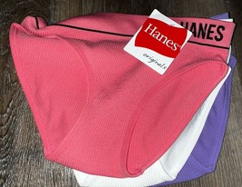 Hanes ~ Womens Hipster Underwear Panties 3-Pair Nylon Blend Ribbed (A) ~ XS - £15.84 GBP