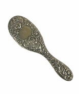 Antique Victorian Sterling Silver Heavy Baltimore Floral Repousse Hairbr... - $1,328.95 MXN