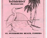 Jacks Waterfront Restaurant Menu St Petersburg Beach Florida 1993 - £14.21 GBP