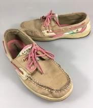 Sperry Top-Sider 8.5 M Boat Deck Shoes Tan Leather Sequins Non-Marking 9... - $28.91