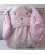 Stephan Baby pink bunny Hooded blanket rabbit white stars Bath Towel Stephen - £17.26 GBP