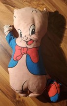 Vintage Cut & Sew Pillow Porky Pig Warner Bros Looney Tunes Stuffed Plush - $29.69