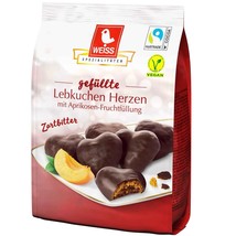 WEISS Lebkuchen Gingerbread cookies with apricot filling in DARK chocolate 150g - $10.84