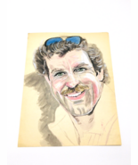 Original Sketch Vintage Artist Unknown 8 x 10 Drawing Signed Smiling Man... - $45.02 CAD