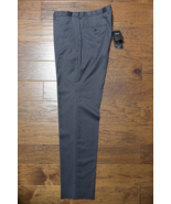 HUGO BOSS Hombre Lenon Lana Ajuste Regular Gris Oscuro Vestido Pantalones - $68.59