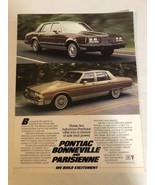 1985 Pontiac Bonneville Parisienne Car Vintage Print Ad pa9 - £7.11 GBP