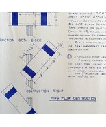 1972 Railroad Bangor Aroostook Wing Plow Obstruction Signs Blueprint K13... - $134.99