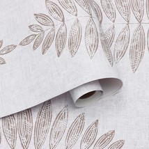 Guvana 17.3&quot; X 197&quot; Peel And Stick Wallpaper Vintage Wallpaper Grey And Brown - £34.70 GBP
