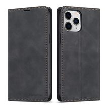 for iPhone 11 (Color: Black) High-End Leather Wallet with Magnetic Flip ... - $52.00