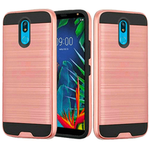 For Lg K40 Metallic Brushed Hybrid Case Rose Gold - $5.86