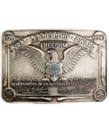 1983 NRA Leadership Award Belt Buckle Freedom Eagle Guns Recruiting Vint... - €30,10 EUR