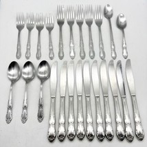 Wm A Rogers Oneida Fenway Daydream Stainless Steel Flatware Set Lot 24 Pcs - £23.83 GBP