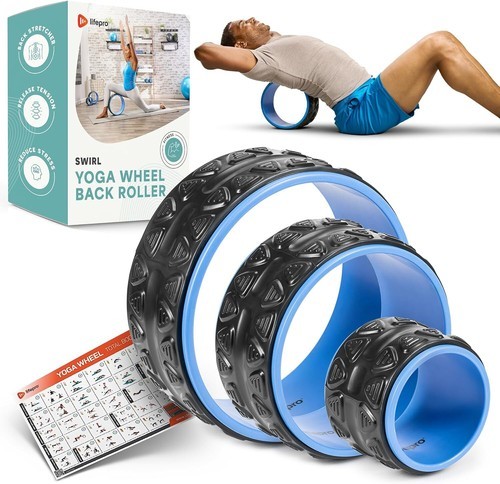 Lifepro Swirl Yoga Wheel Set for Back Stretching, Neck &amp; Shoulder Relief... - $45.89