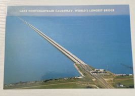 Lake Pontchartrain Causeway New Orleans City of Enchantment Postcard - £1.83 GBP