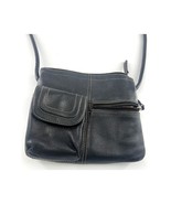 Vintage Tignanello Purse Crossbody Black Genuine Pebbled Leather Pockets... - $343.20 MXN