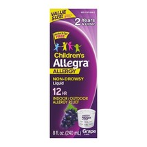 Allegra Children&#39;s 12-Hour Allergy Relief Liquid, Non-Drowsy Indoor and ... - $20.96