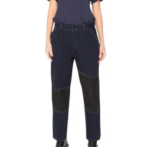 Sandrine Rose x Free People NWT French Worker Pants Blue/Black Pinstripe Size 27 - £51.10 GBP