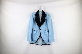 Vintage 60s Rockabilly Mens 34R Velvet Trim Smoking Prom Tuxedo Jacket B... - $108.85