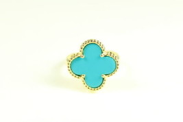 Turquois Gold Motif Ring - $55.00