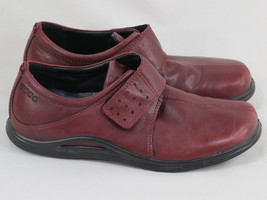 ECCO Red Leather Comfort Shoes Size 7 M US Excellent Condition EUR 38 - $28.59