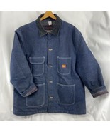 Vintage Big Ben Blanket Lined Blue Denim Chore Jacket USA Size 48 Regular - $94.04