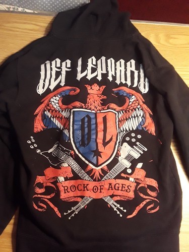 Def Leppard Rock of Ages Men's Zipper Hoodie Jacket S Black Item image 2
