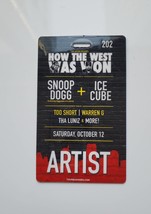 Snoop Dogg + Ice Cube Artist How The Was Won Concert Artist Tag Poster Used - £22.06 GBP