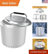 Stainless Steel Fire Pit Cover Lid for Solo Stove Bonfire, 19.5" Portabl... - $85.37