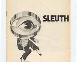 Sleuth Playbill The Music Box New York 1971 Anthony Quayle Keith Baxter  - £9.52 GBP