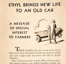 1929 Ethyl Gasoline And Oil Company Advertisement Farmers Agriculture DWY10 - $546.73 MXN