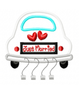 Car Backend With Frame Just Married Machine Embroidery Applique Designs - £3.12 GBP
