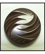 Vintage Carved Brown Bakelite Dress Clip Art Deco Design - €8,61 EUR