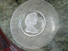 BELGIUM ORIGINAL VAL ST. LAMBERT CRYSTAL 8&quot;  PLATES ETCHED FROSTED CLEAR... - $38.99