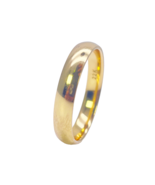 22ct Yellow Gold High Polished Men&#39;s Traditional Dome Wedding Band 4mm - $1,604.35 CAD+