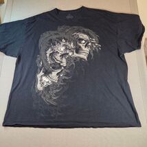Well Worn Skull Graphic Tee Shirt Black 4XL Cotton Gothic - $32.32 CAD