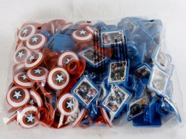 Marvel Captain America Shield Rings, 144 Bulk Pack Cupcake Toppers, Two ... - £31.29 GBP