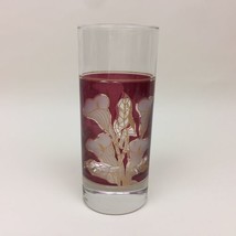 Decover Italy Calla Lilies 10 oz. Tumbler Highball Drink Glass 5 5/8” Tall Used - $9.89