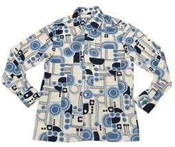 Vintage Retro Shirt Kings Road The Men’s Store Long Sleeve Size Large 1970&#39;s - £36.12 GBP